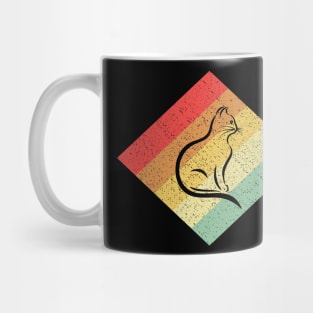 Retro Vintage 80s Cats Gift For Cat Owners and Cat Lovers Mug